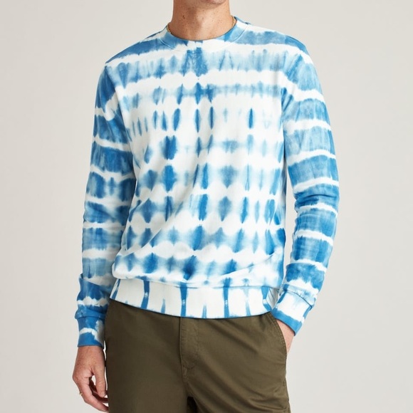 Bonobos Limited Edition Blue Splash Tie Dye Sweatshirt Slim Fit Size M - Picture 2 of 5